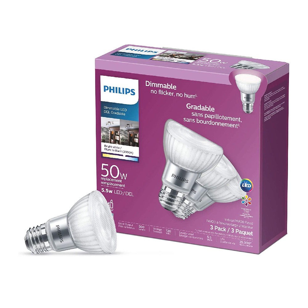 Ampoule LED PHILIPS 8,8 W 60 W A19 GU24, blanc brillant 