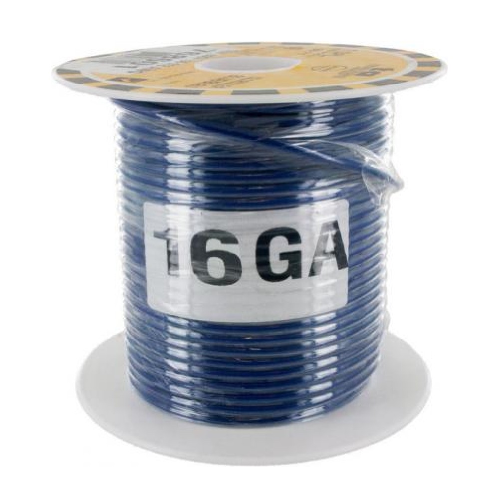 Stranded Tinned/Soft Bare/Prefused Copper MTW Hook-Up Wire 16-AWG 2500-ft  Reel Blue
