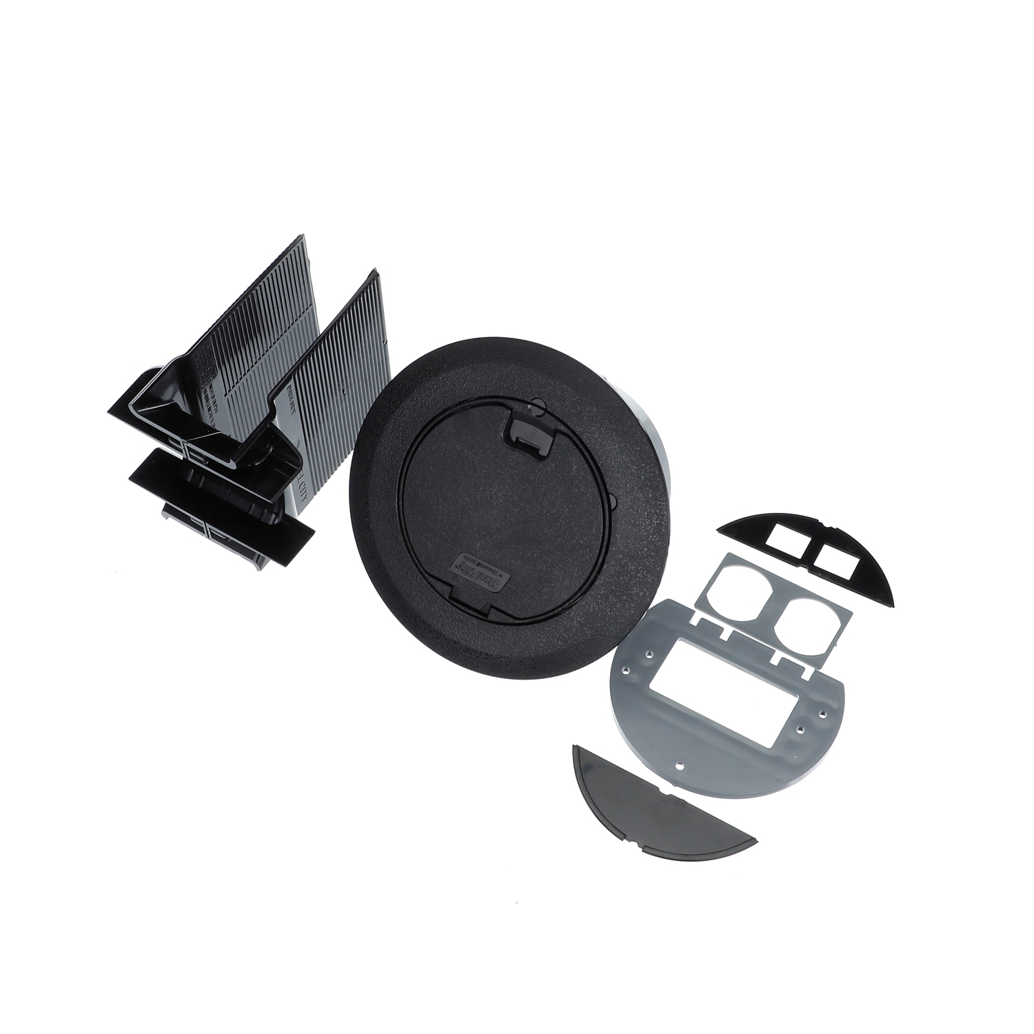 ABB 68R-CST-BLK Steel City® Recessed Service Floor Box Kit, Black