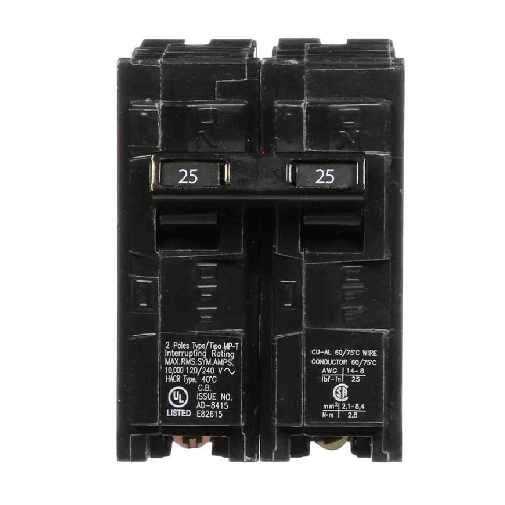 SIEMENS CANADA Q225 25Amp 2-Pole 120V/240V 10kA Type QP Plug-In Circuit ...