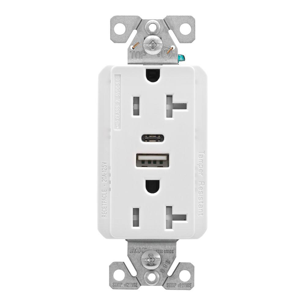 radiant with Netatmo 20 Amp Decorator Duplex Smart Outlet, White