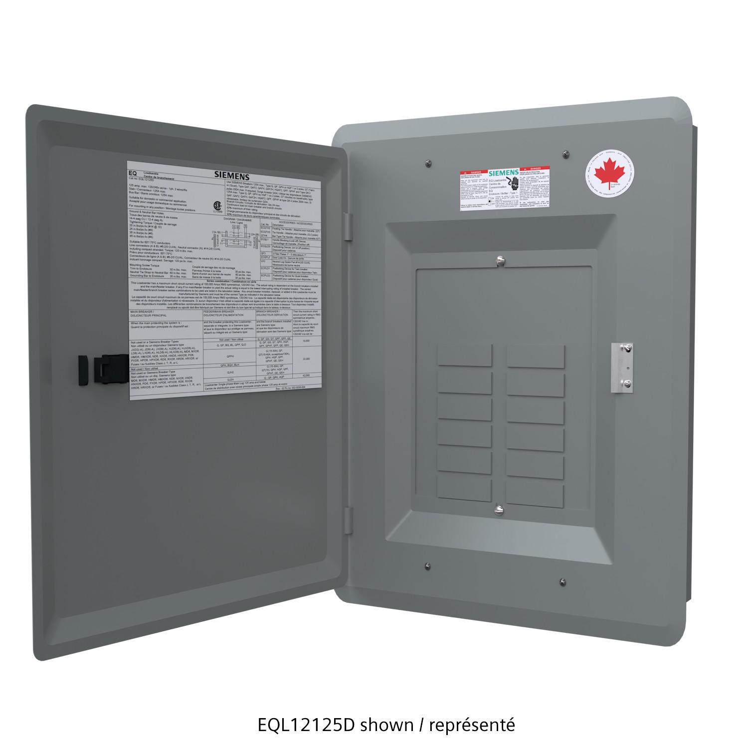 SIEMENS CANADA EQL24125D 125Amp 240V 24/48 CCT Type 1 EQL Main Lug