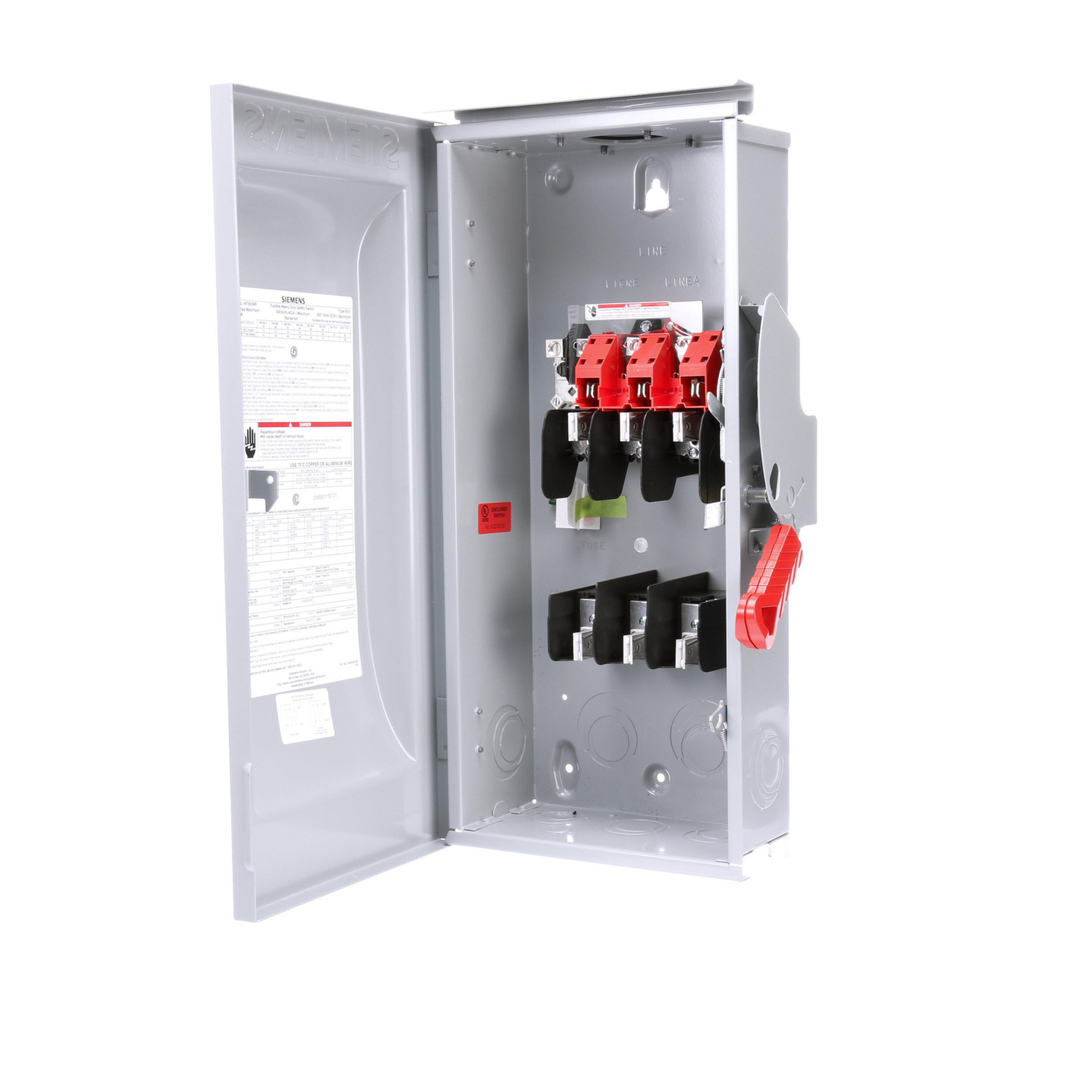 SIEMENS CANADA HFC363NR 100Amp 600V 3P Siemens Safety Switch CSA