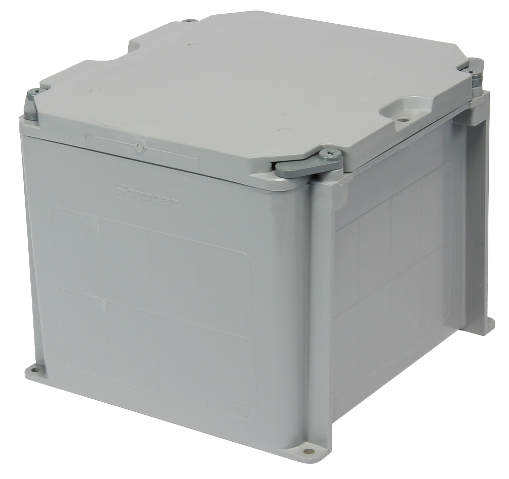 IPEX 8 inch x 8 inch x 7 inch Scepter Junction Box, Gray